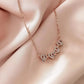 Hyacinth 4-pcs Zircon Heart Magnetic Clover Necklace - Rose Gold